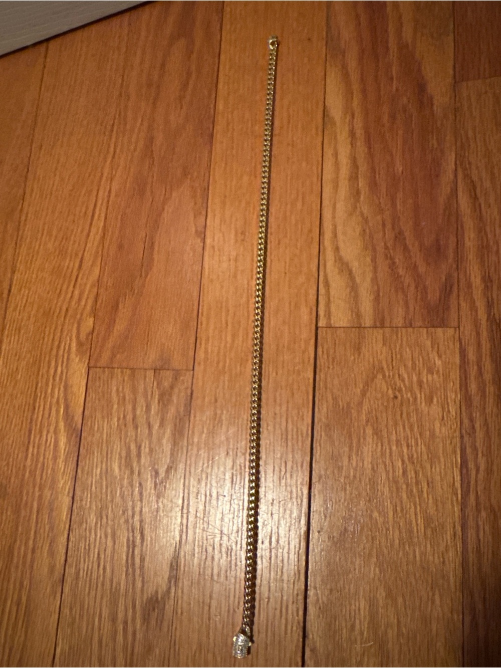Two Chains 16” Gold Tone Cuban Link Choker Necklace Pavé Logo Clasp